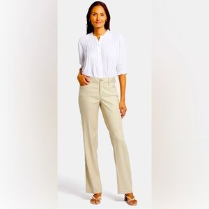 NYDJ Linen Trouser Pants- light tan color, Size 12